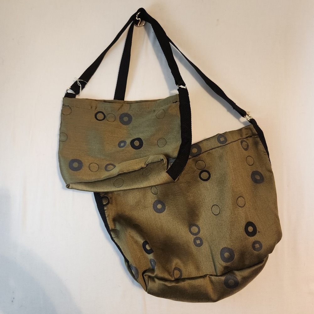 Mommy and me handmade Circle Print Shoulder Bag Set 2 Piece Hobo bags